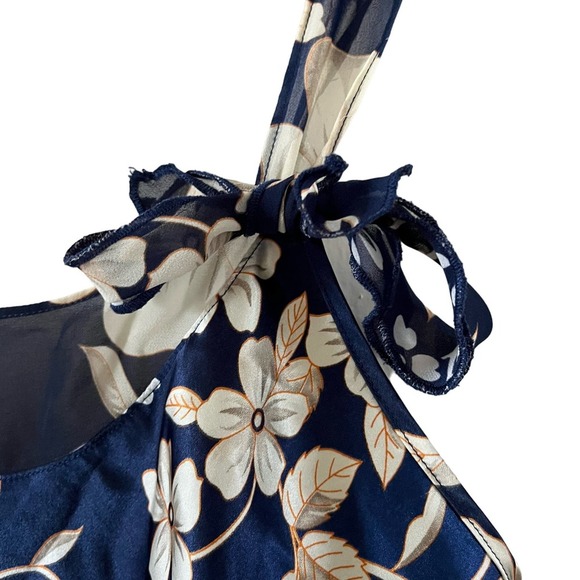 LA Intimates Vintage Floral Bow Detail Satiny Slip Women's Size S - Picture 3 of 9